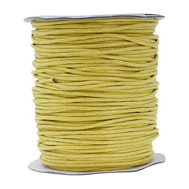 2mm 100Yards Waxed Thread Cotton Cord Plastic Spool String Strap Necklace Rop... 